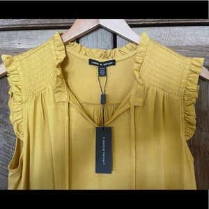 NWT mustard yellow sleeveless top
